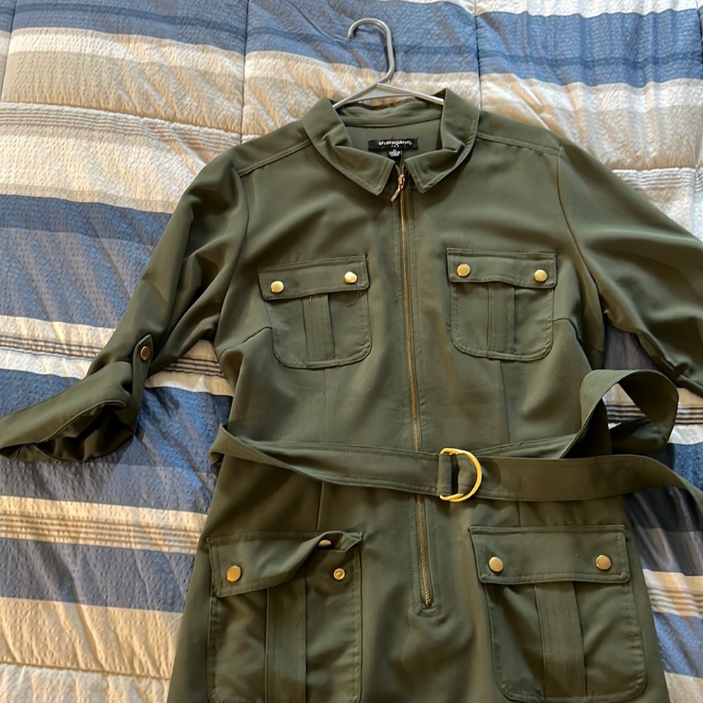 Olive green dress size 14